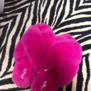 Fuzzy Pink Slippers